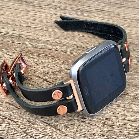 Versa Lite Black Vegan Leather Double Strap Band main image 6